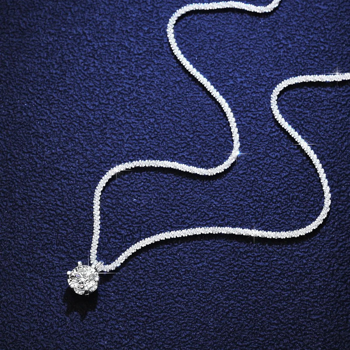 18K Real Platinum PT950 Moissanite Necklace Sparkling Vegetable Chain Light Luxury Light Luxury D Color VVS1 Diamond