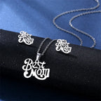 Mama Letter Pendant Necklace — Minimal