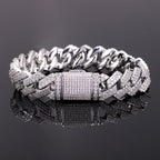 14mm Bracelet With Box Buckle High Quality Iced Out Cubic Zirconia Hip Hop Fashion Personality Jewelry For Gift Luxury