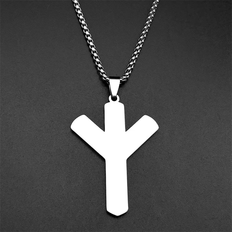 Norse Viking Compass Cross Pendant Necklace