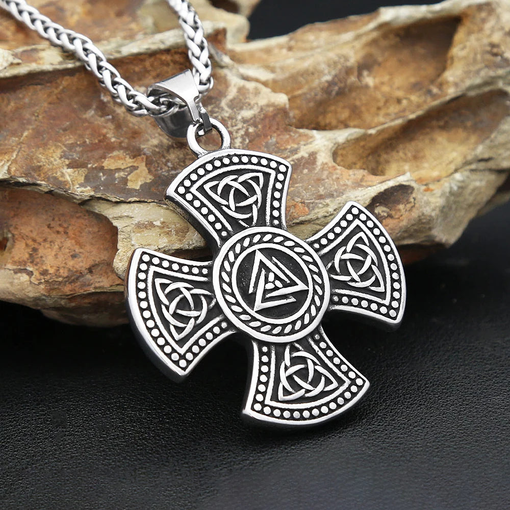 Celtic Cross Knot Pendant — Stainless Steel