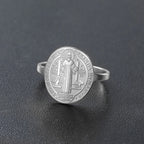 Saint Benedict of Nursia Ring for Men and Women — Stainless Steel