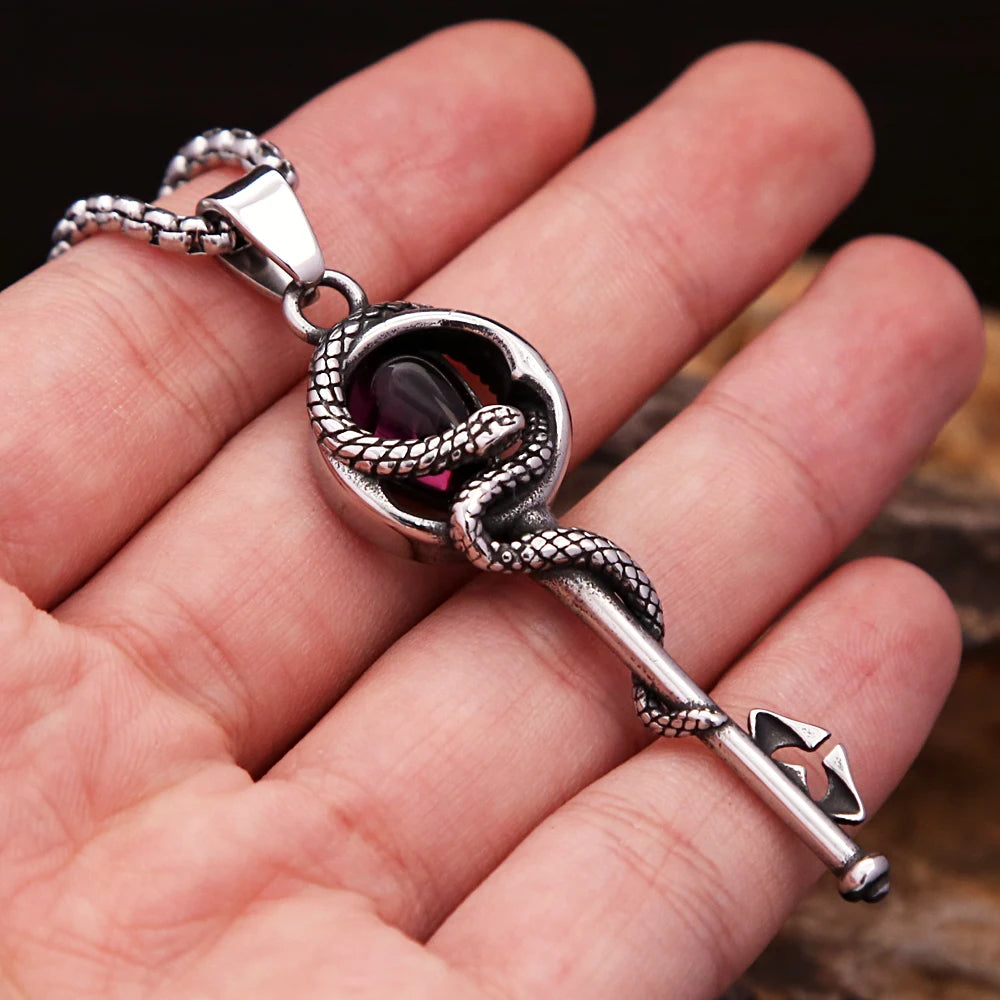 Snake Stainless Steel Pendant Necklace