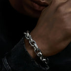 Raw Cuban Chain Bracelet — Silver