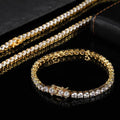 Tennis Bracelet with Stones — Stainless Steel