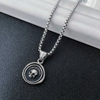 Memento Mori Skull Pendant Necklace — Stainless