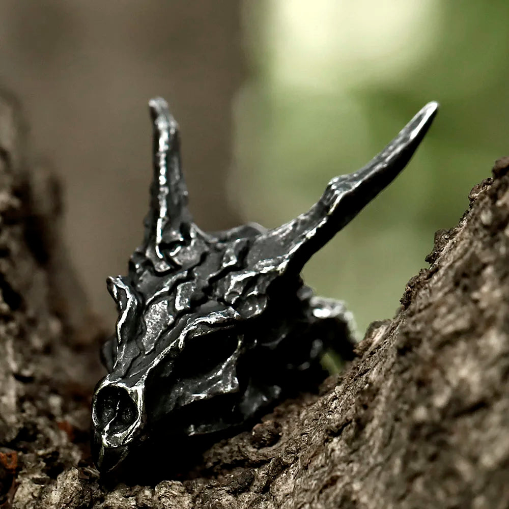 Dragon Skull Pendant Necklace