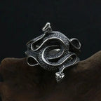 New Creative Vintage Fashion Men's Natural Born Killers Ring Snake Totem Ring Pharaoh Snake Ring Hip Hop Punk Niche