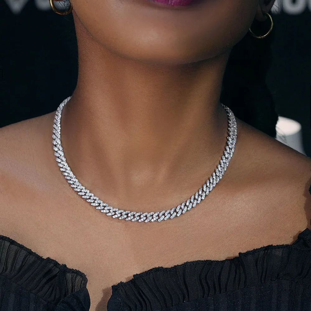 Gold VVS Moissanite Cuban Necklace 6MM
