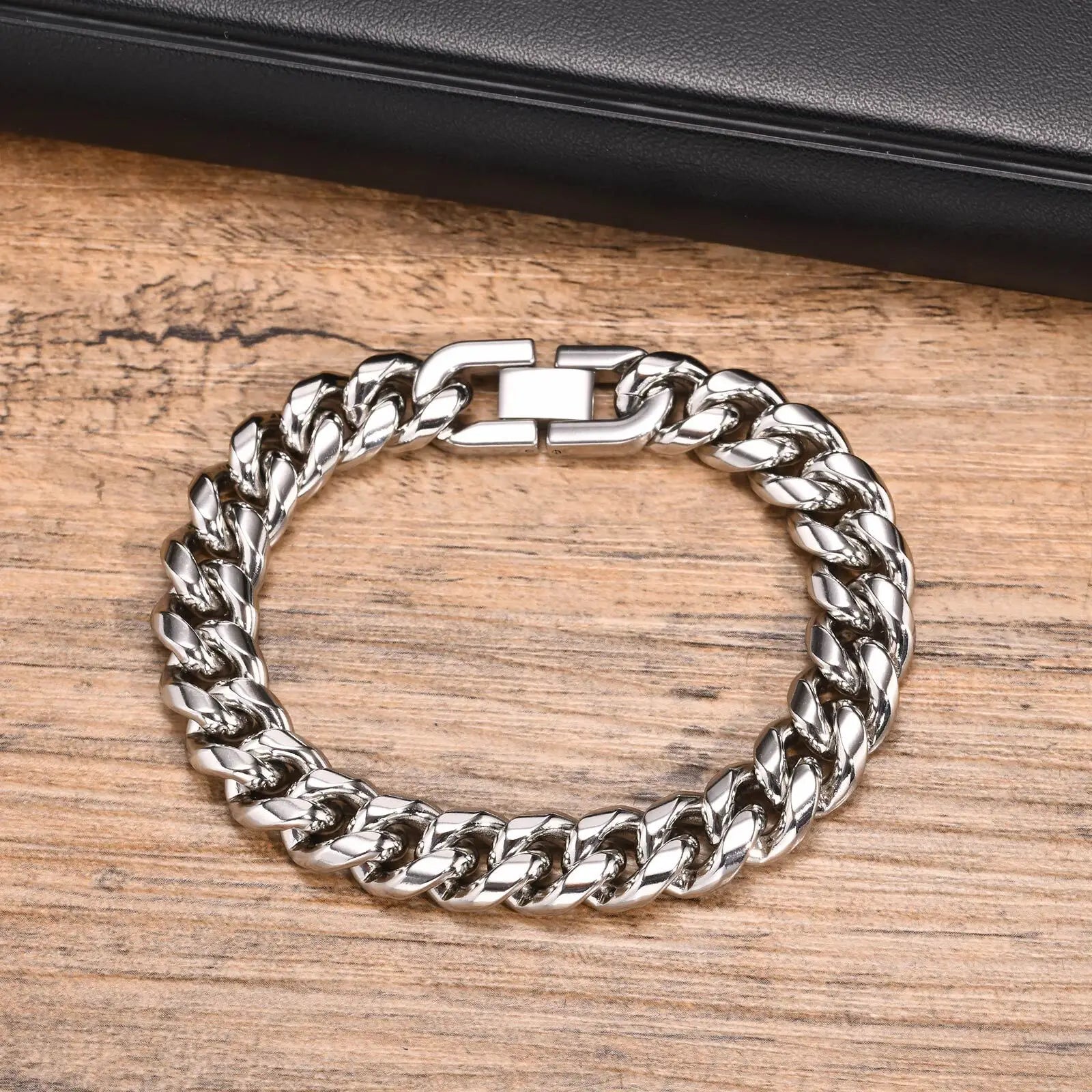 Cuban Curb Chain Bracelet 12mm — Stainless Steel