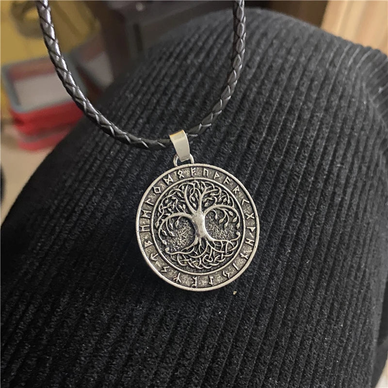 Tree of Life Viking Rune Pendant — Silver
