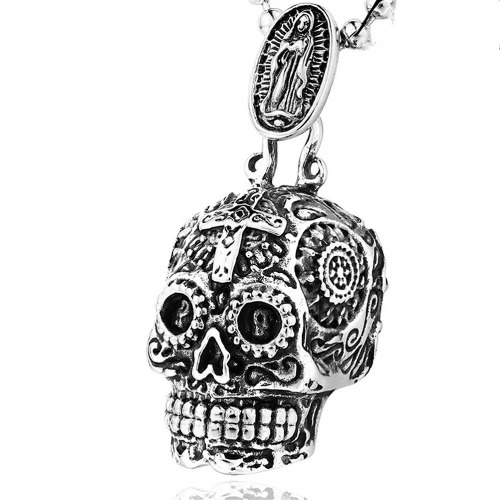 Vintage Skull Pendant Necklace