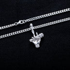 Iced Out Microphone Pendant — 925 Silver