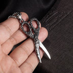 Scissors Pendant Necklace — Stainless Steel