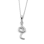925 Silver Snake Pendant Necklace — Silver