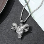 Retro European American Satan Goat Head Necklace - Unique Pentagram Demon Pendant - Niche Personality Jewelry Gift