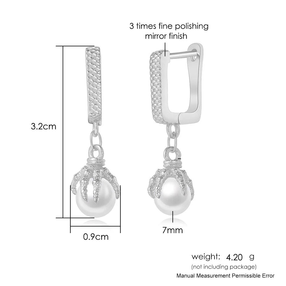 Iced Out Ankh Dangle Hoop Earrings CZ