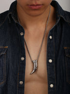 Viking Wolf Teeth Pendant — Stainless Steel
