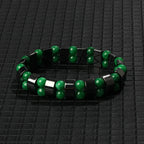 Hematite Therapy Stretch Bracelet — Mixed Metal