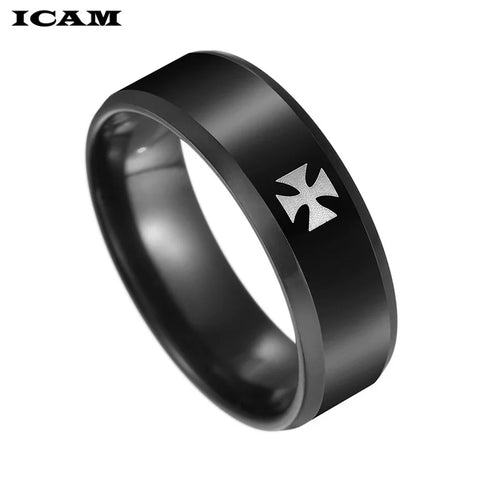 WWII Iron German Cross Ring — Stainless Steel