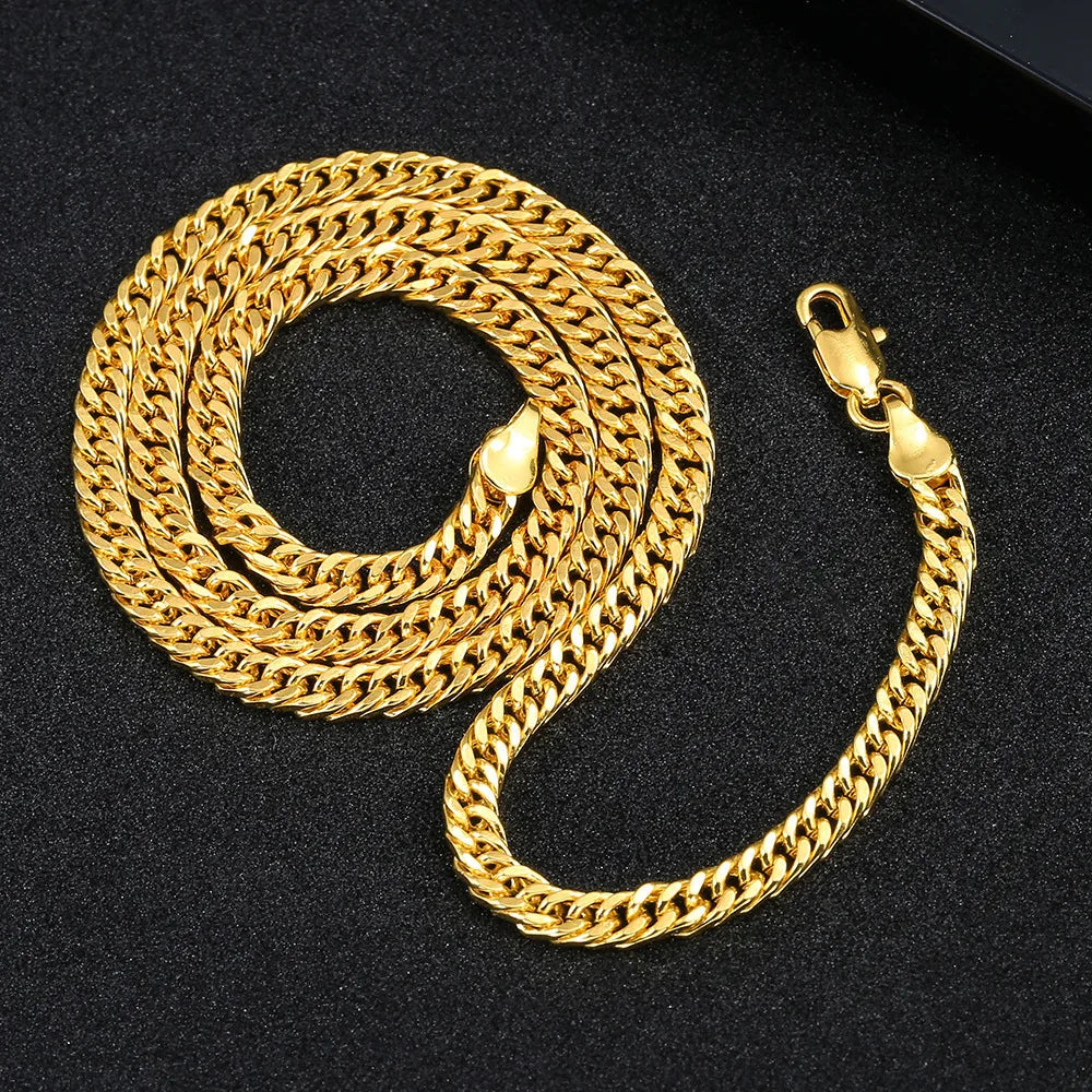 24K Gold Boss Necklace 4mm 60cm