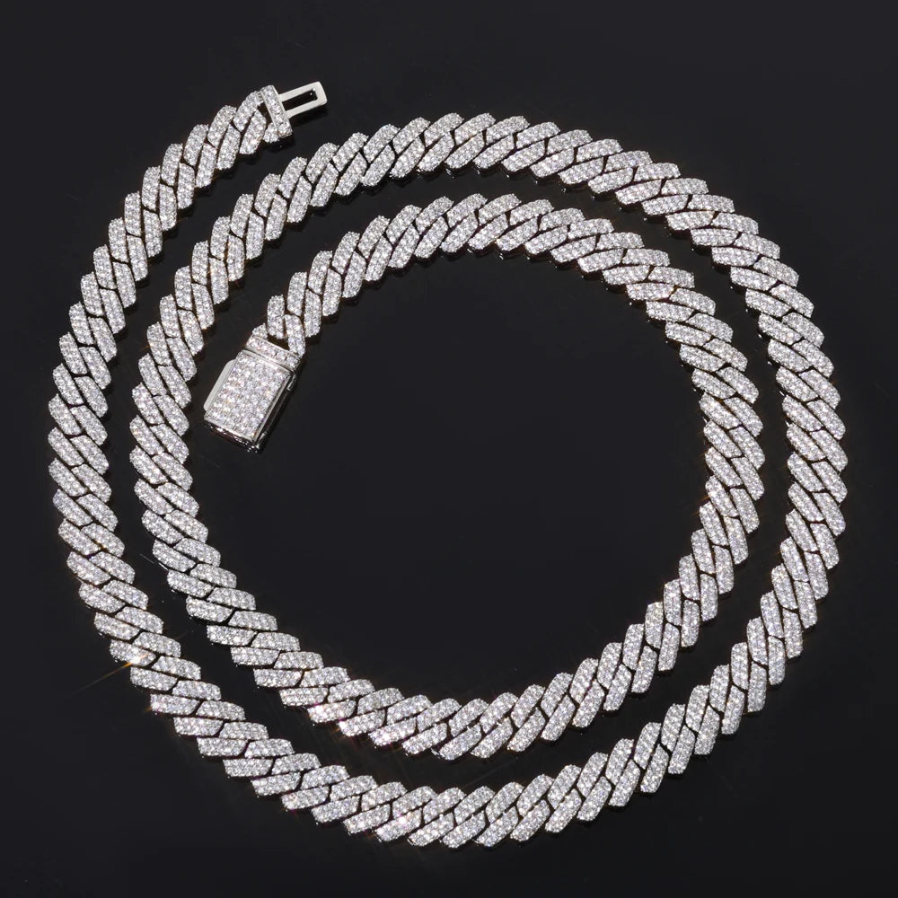 Iced Out Cuban Chain Necklace Stainless Steel 8MM