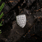 Iced Out Single Tooth Grillz Cap — Silver Gold Two-Tone