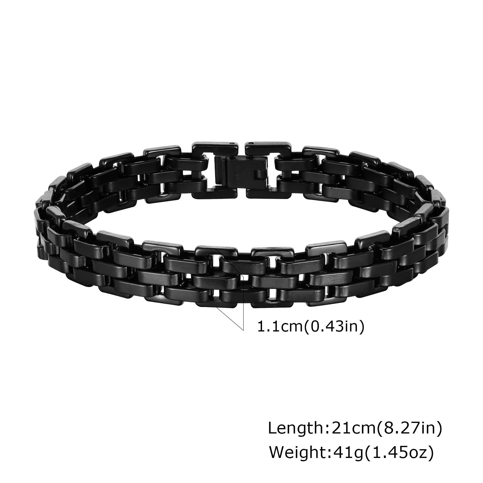 Black Byzantine Braided Bracelet — Stainless Steel