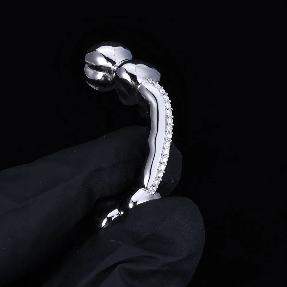 925 Silver VVS Grillz Iced Out Diamond 1-Row