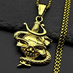 Skull Two-Tone Pendant Dark Snake Punk Party