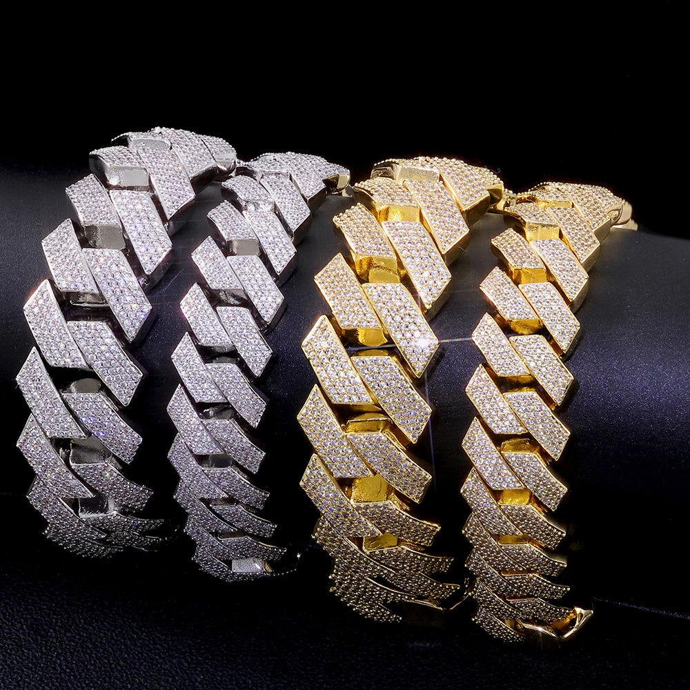 Iced Out Cuban Bracelet Stainless Steel 18/22MM