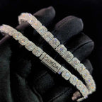 925 Silver VVS Moissanite Tennis Necklace 7MM