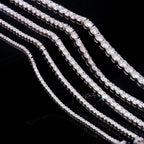 2mm 925 Sterling Silver Moissanite Bracelet 3mm D VVS1 Diamond with GRA for Women Sparkling Wedding Party Fine Jewelry