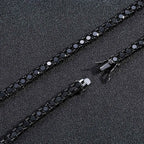 3MM Black CZ Tennis Chain Bracelet Hip Hop Black Ice Plated Tennis Bracelet Men and Women High End Accessories