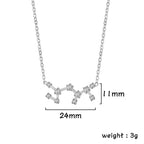 Unift Clear Zircon Zodiac Constellation Women Necklaces Star Sign Pisces Aries Taurus Pendant Fashion Horoscope Amulet Jewelry