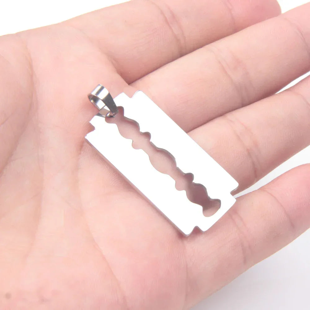 XHN 2-5pcs/lot Stainless Steel blade Pendant for Making Necklace For Women Man Charm DIY Jewelry Accessories Wholesale DZ-3013
