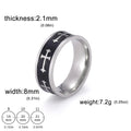 Dreamtimes Vintage Cross Rings for Men and Women Fashion Punk Jewelry Black Anillos Stainless Steel Metal Accessories