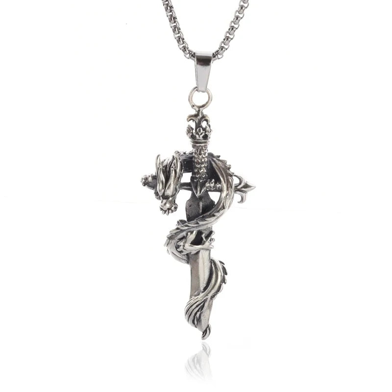 Retro Domineering Nordic Battle Ax Pendant Necklace for Men and Women Punk Pendant Lucky Amulet Jewelry Gift