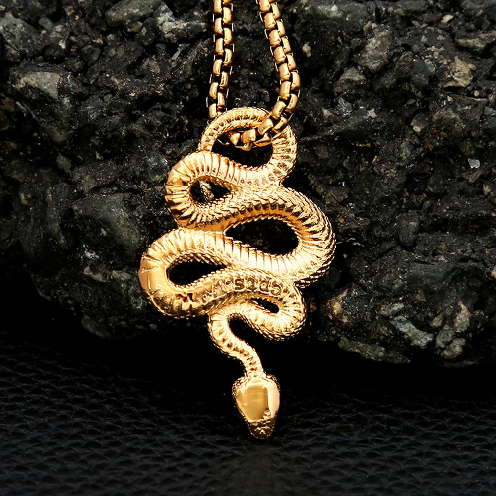 Snake Pendant — Stainless Steel
