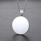 Iced Out Photo Pendant Necklace Stainless Steel
