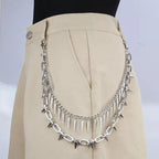 Double Layer Rivet Pants Chain — Exaggerated Punk Jeans Chain