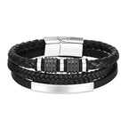 Viking Multi Layer Braided Leather Bracelet