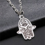 Hand and Eye Talisman Amulet Necklace — 43cm Chain