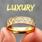 Gemstone Statement Ring — Stainless Steel