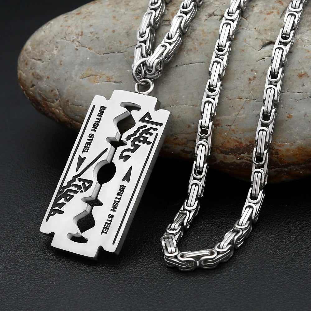 Steel Pendant Vintage Music Band Judas Priest