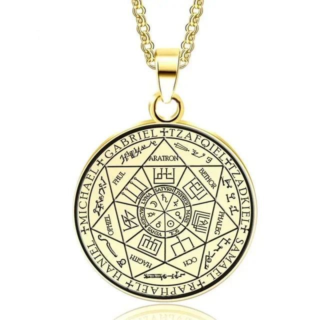 Exquisite and Creative Hip Hop Pentagram Pendant Necklace for Men Simple Punk Texture Necklace Jewelry Sweater Chain