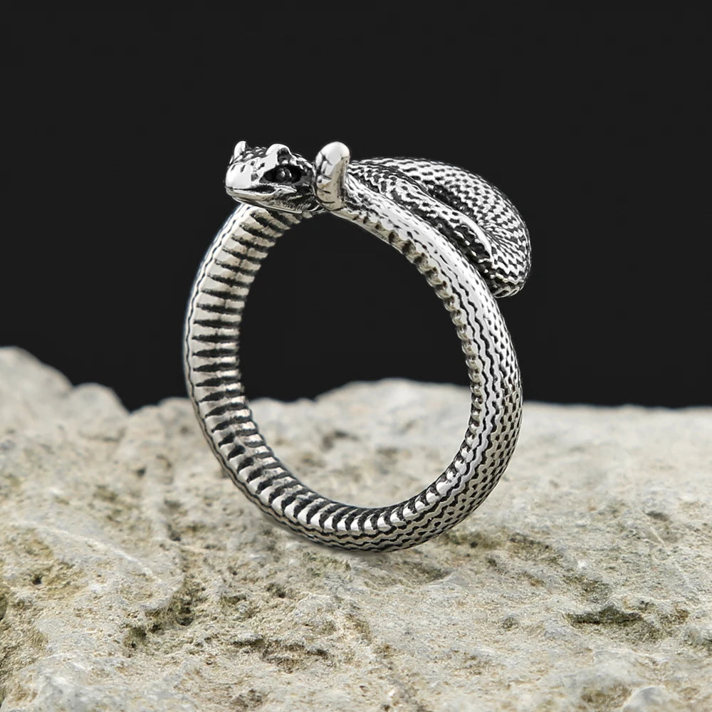 Snake Steel Ring Punk Animal Sliver Party