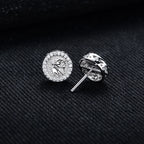 Iced Out Angel Stud Earrings — 925 Silver