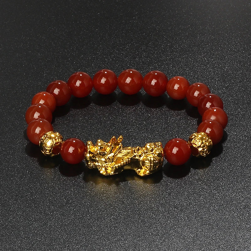 Color-Changing Natural Stone Pi Xiu Beaded Bracelet