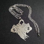 Large 3inch Tall MOUND RICH Haunted Charm Stainless Steel ICP Pendant Necklace 30inch For Mens Gifts